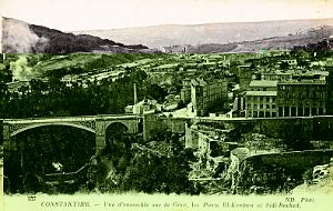 CONSTANTINE - VUE SUR LA GARE ET LES PONTS